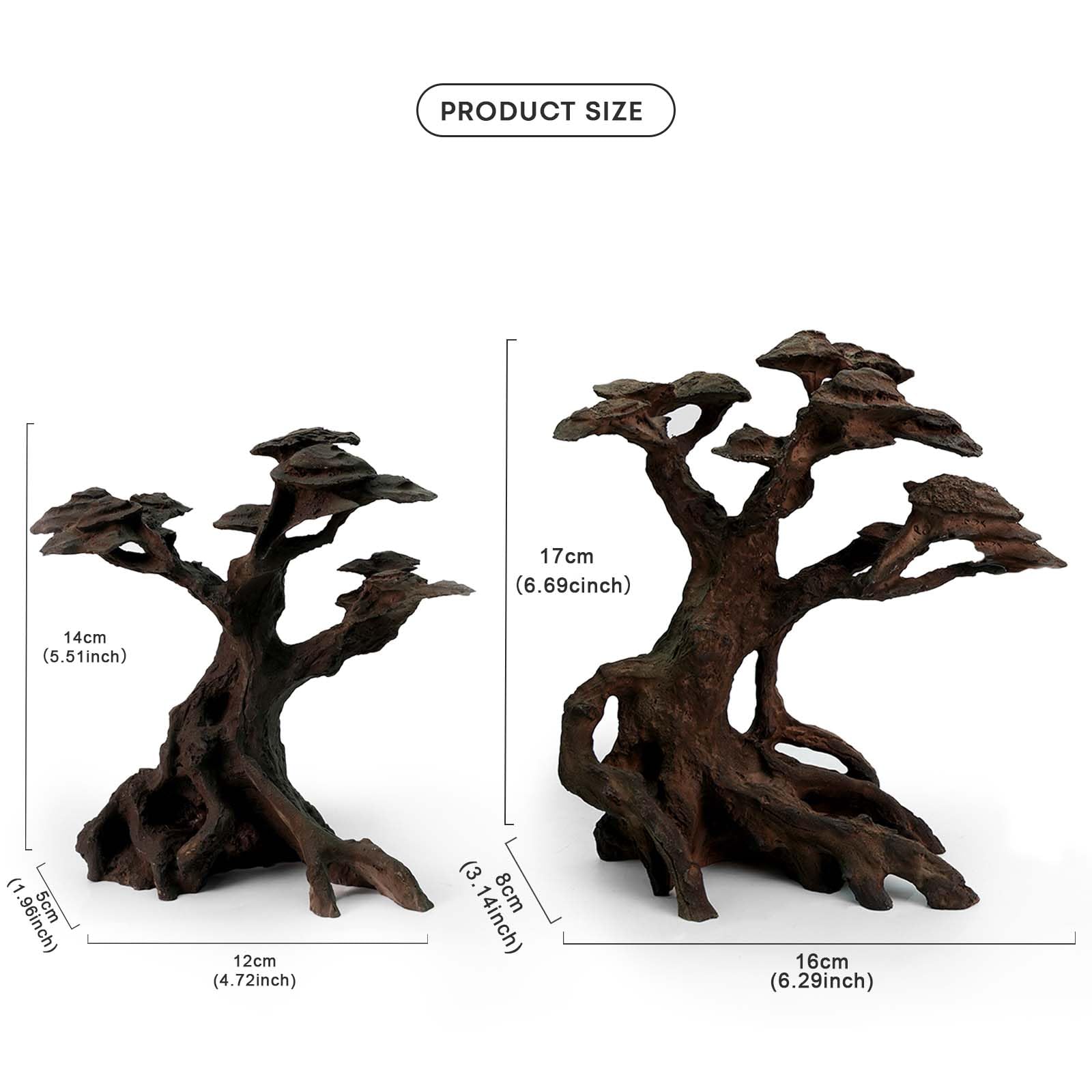 FZONE resin driftwood small tree balances the aquascape