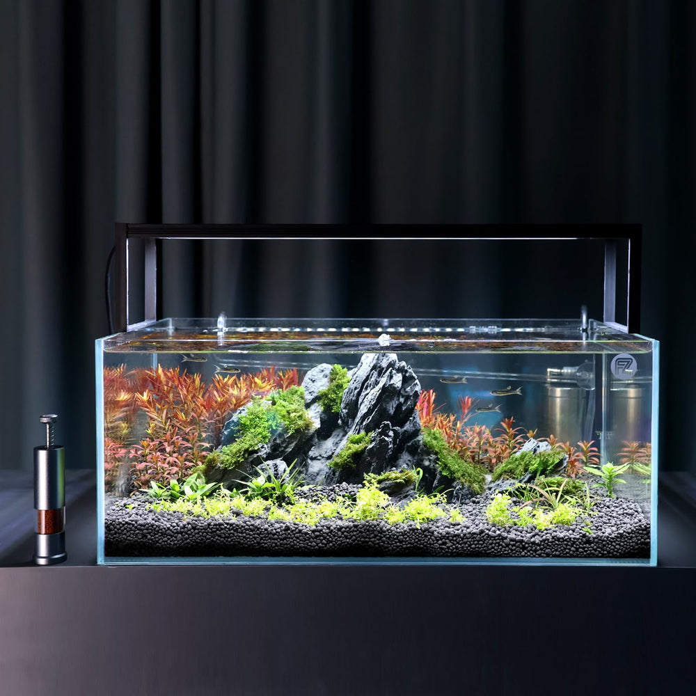 FZONE Sleek aluminum body complements planted tanks and display aquariums.