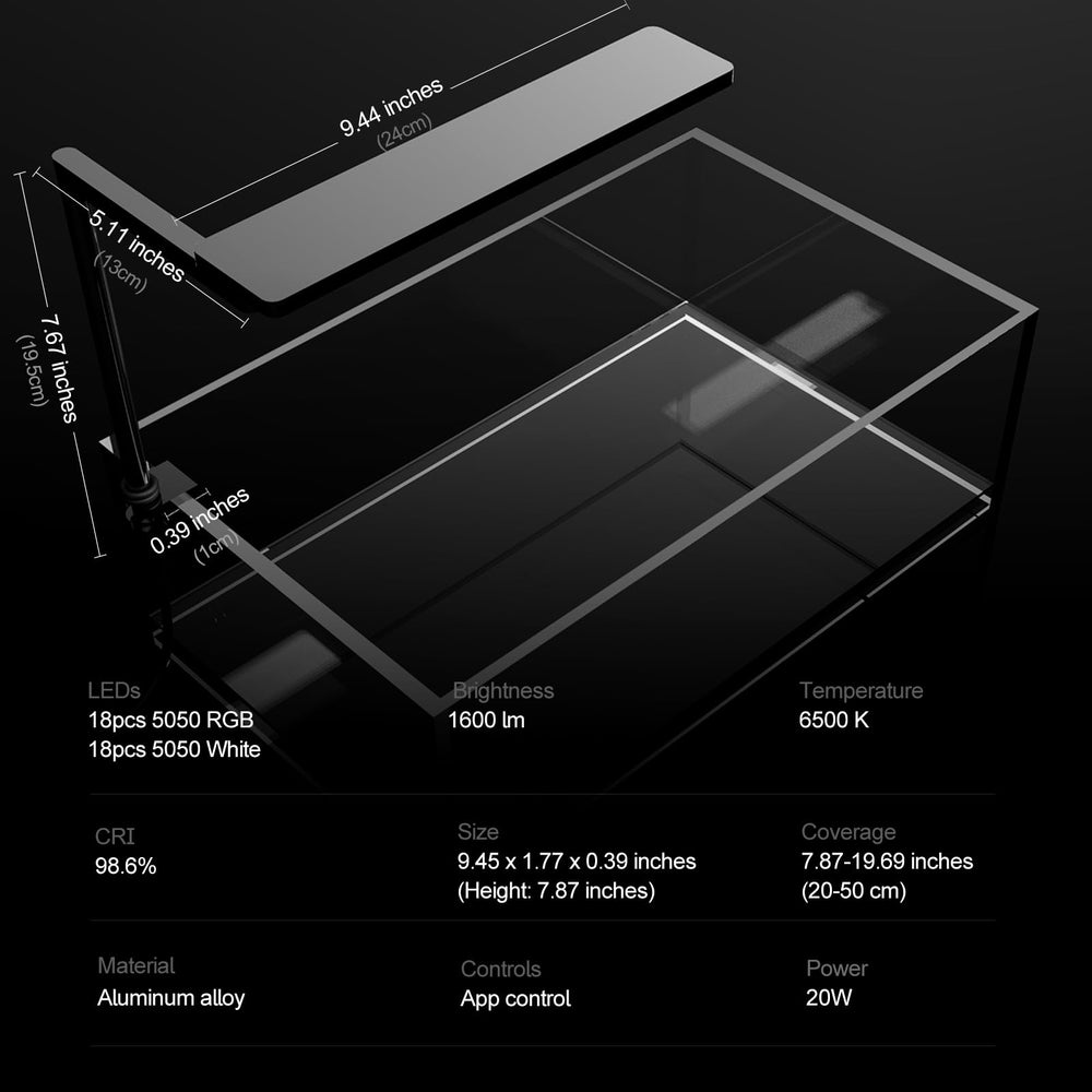 FZONE Solo Series compact design fits rimless and nano tanks.