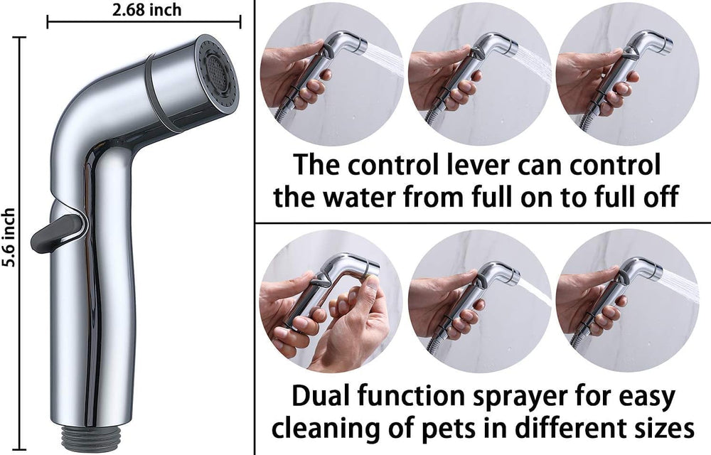 G-Promise 100-inch hose chrome provides extended reach for rinsing
