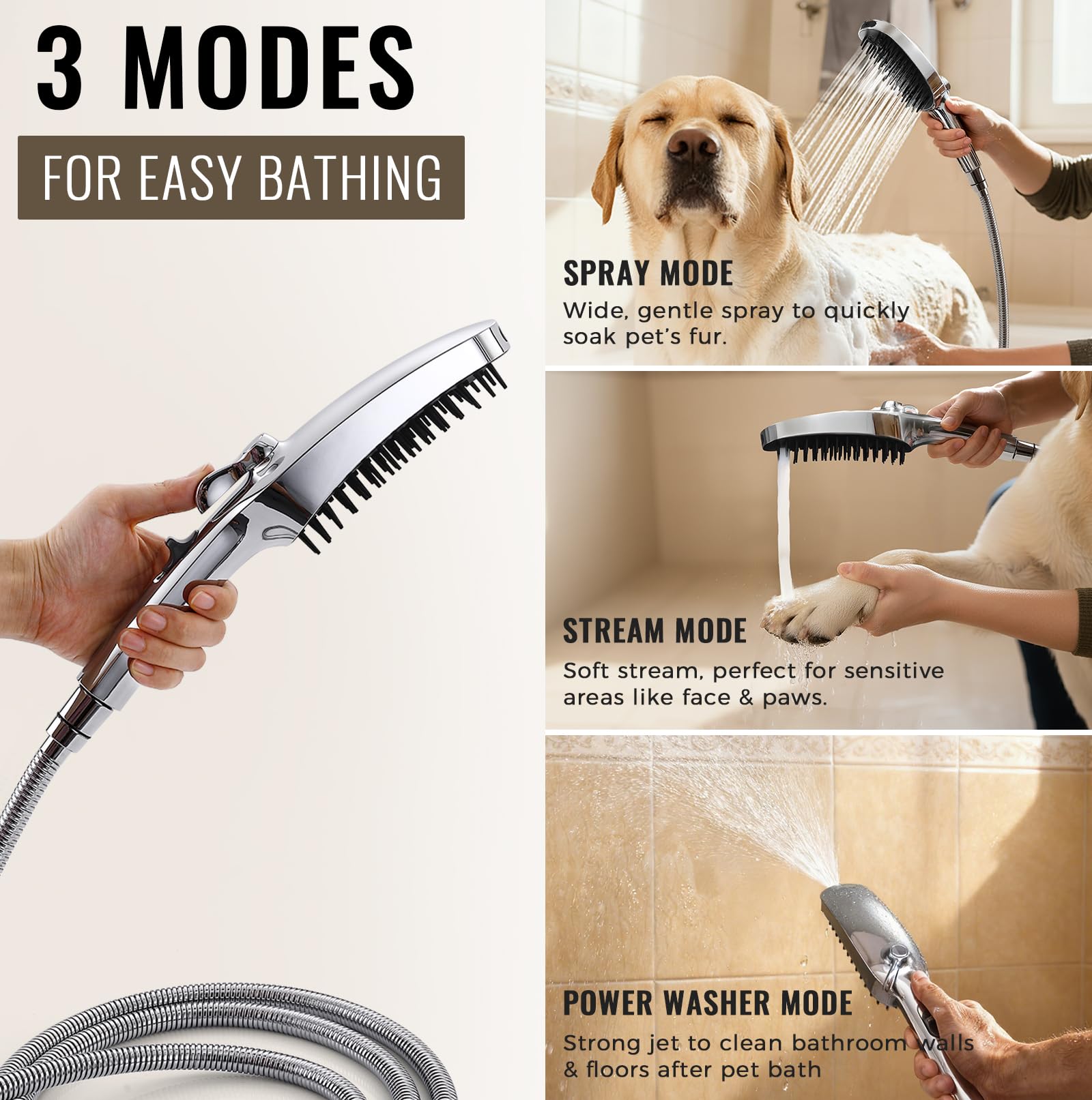 G-Promise three-spray modes showcased for versatile cleaning