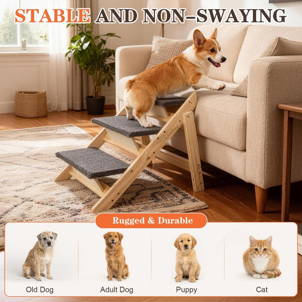 Gabieusn dog steps assembly free; ready to use straight from box