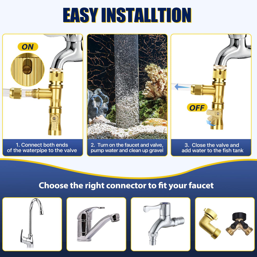 GADFISH adapters set fits common faucets for easy setup.