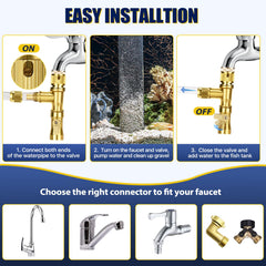 GADFISH adapters set fits common faucets for easy setup.