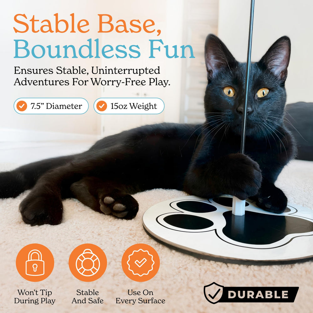 Gadgetsology heavy-duty floor base prevents tipping during energetic indoor play.