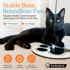 Gadgetsology heavy-duty floor base prevents tipping during energetic indoor play.