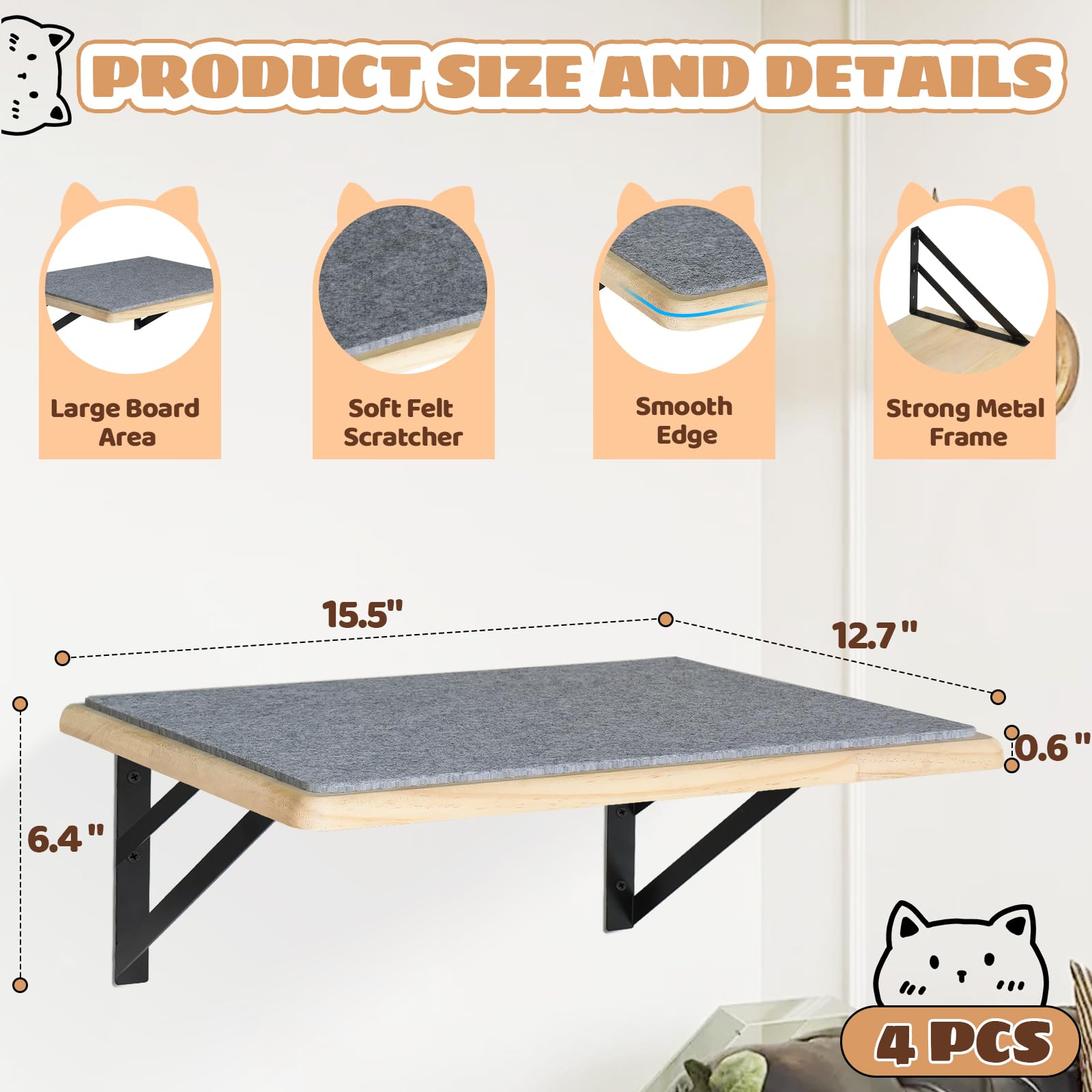 GADKE Burlywood cat shelves gift-ready packaging for pet lovers.