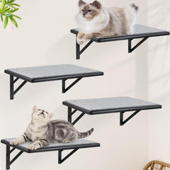 GADKE cat wall shelves 4-piece set with hammocks provides spacious lounging on the wall