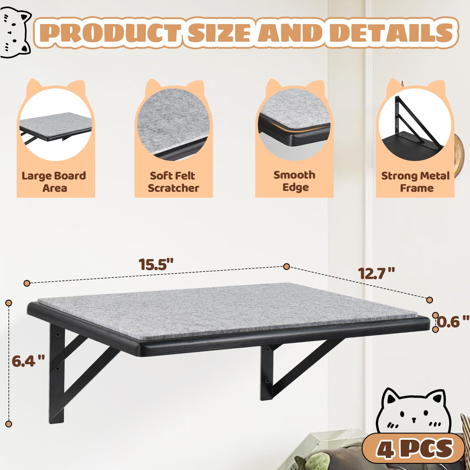 GADKE gift-ready cat shelves set brightens homes for pet lovers