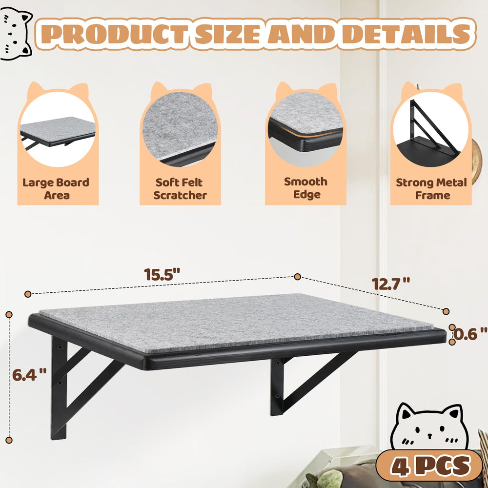 GADKE gift-ready cat shelves set brightens homes for pet lovers