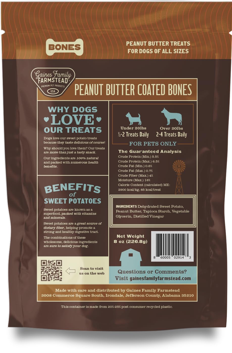 Gaines Family Farmstead 40-ounce bag ready for training sessions