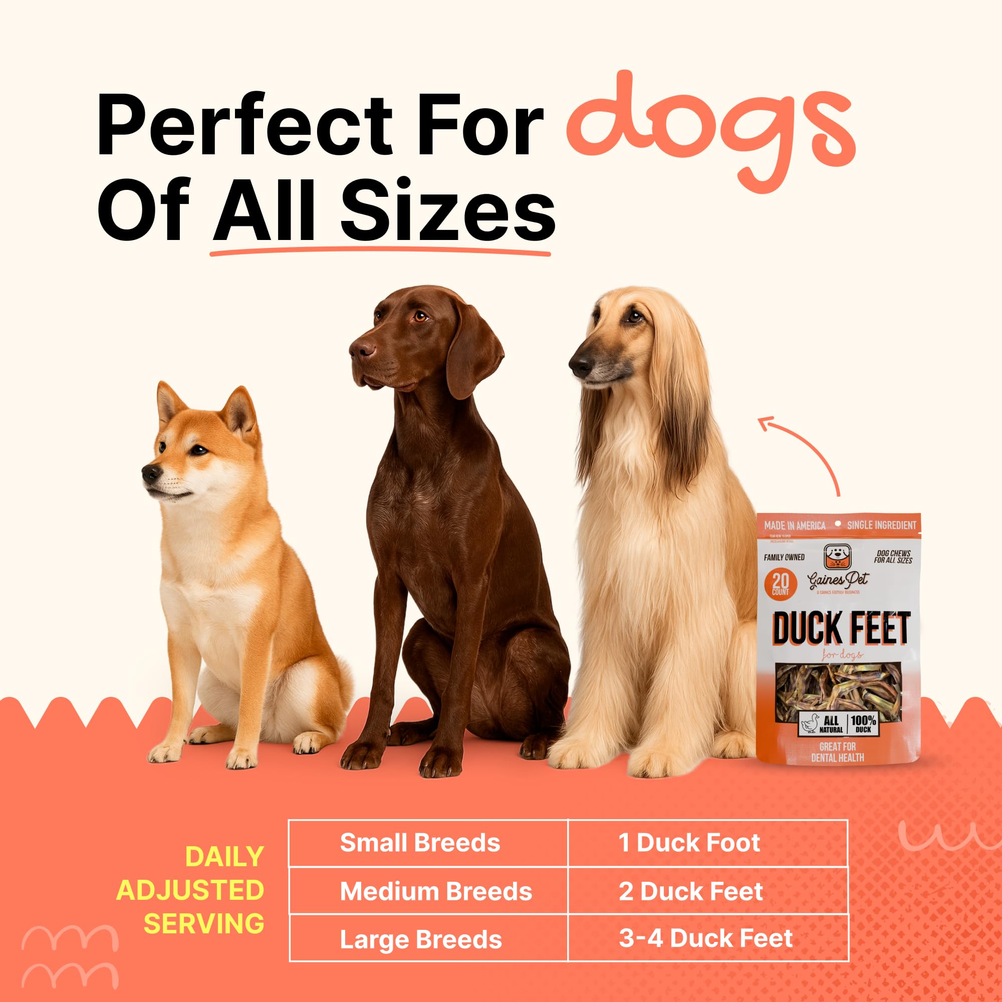 Training reward duck feet chew by Gaines Family Farmstead