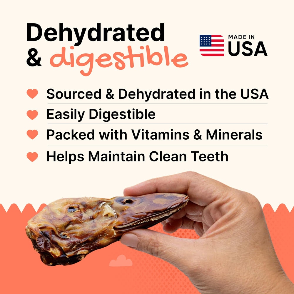 Gaines Family Farmstead Duck Heads packaging label—single-ingredient treat.