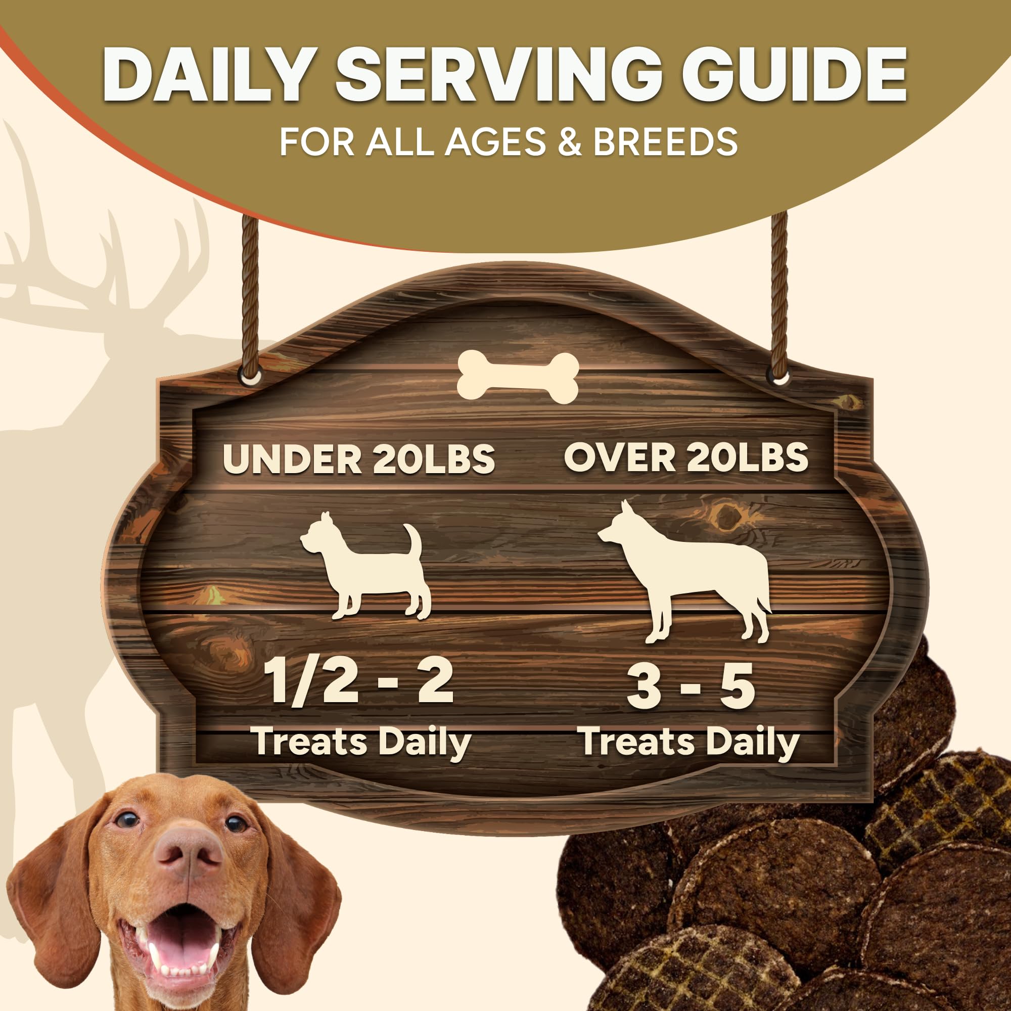 Gaines Family Farmstead Elk Chips training treat—easy to reward during training.