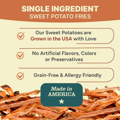 Gaines Family Farmstead dog fries showcase human-grade ingredients for safe snacking.