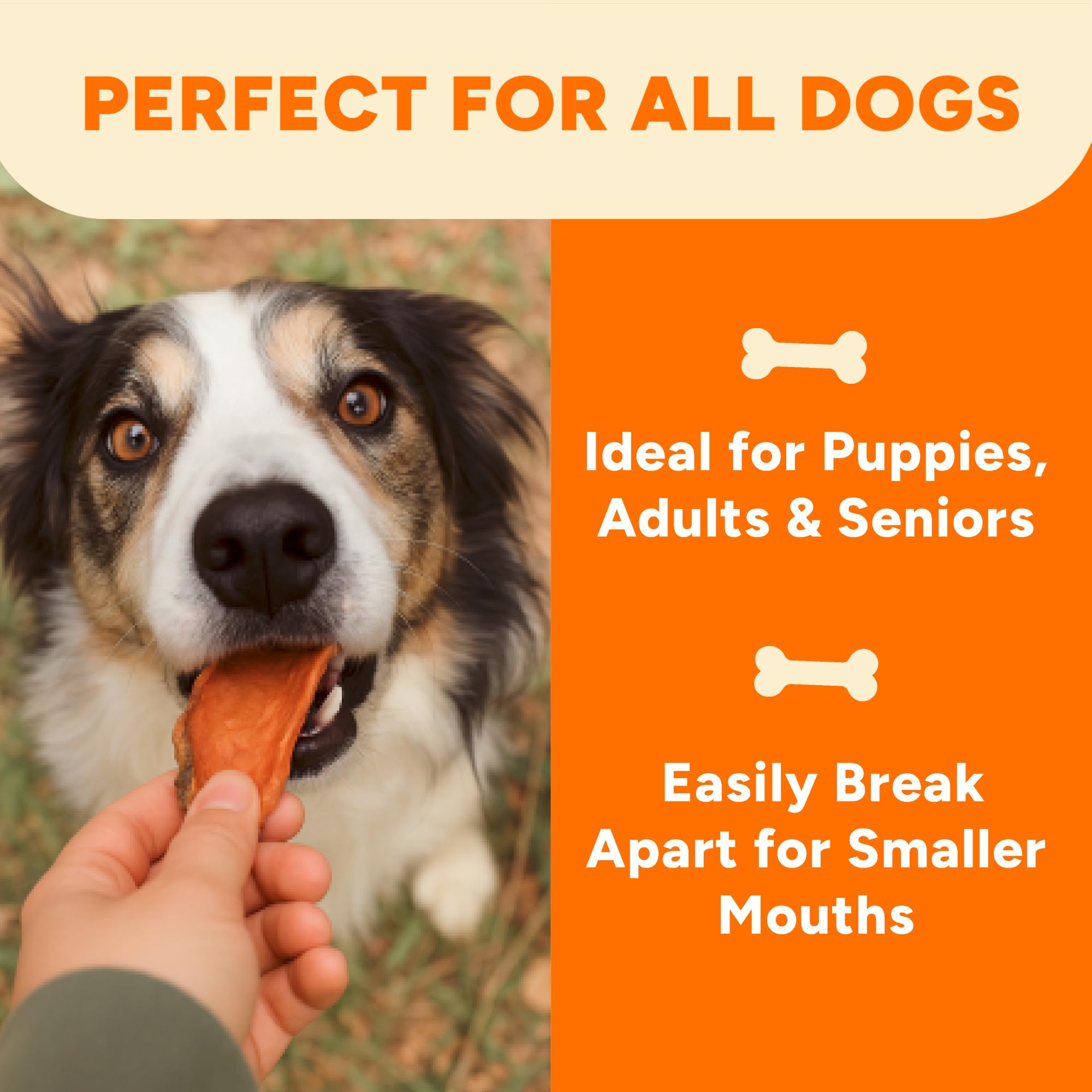 Gaines Family Farmstead Sweet Potato Dog Bones ingredient label overview