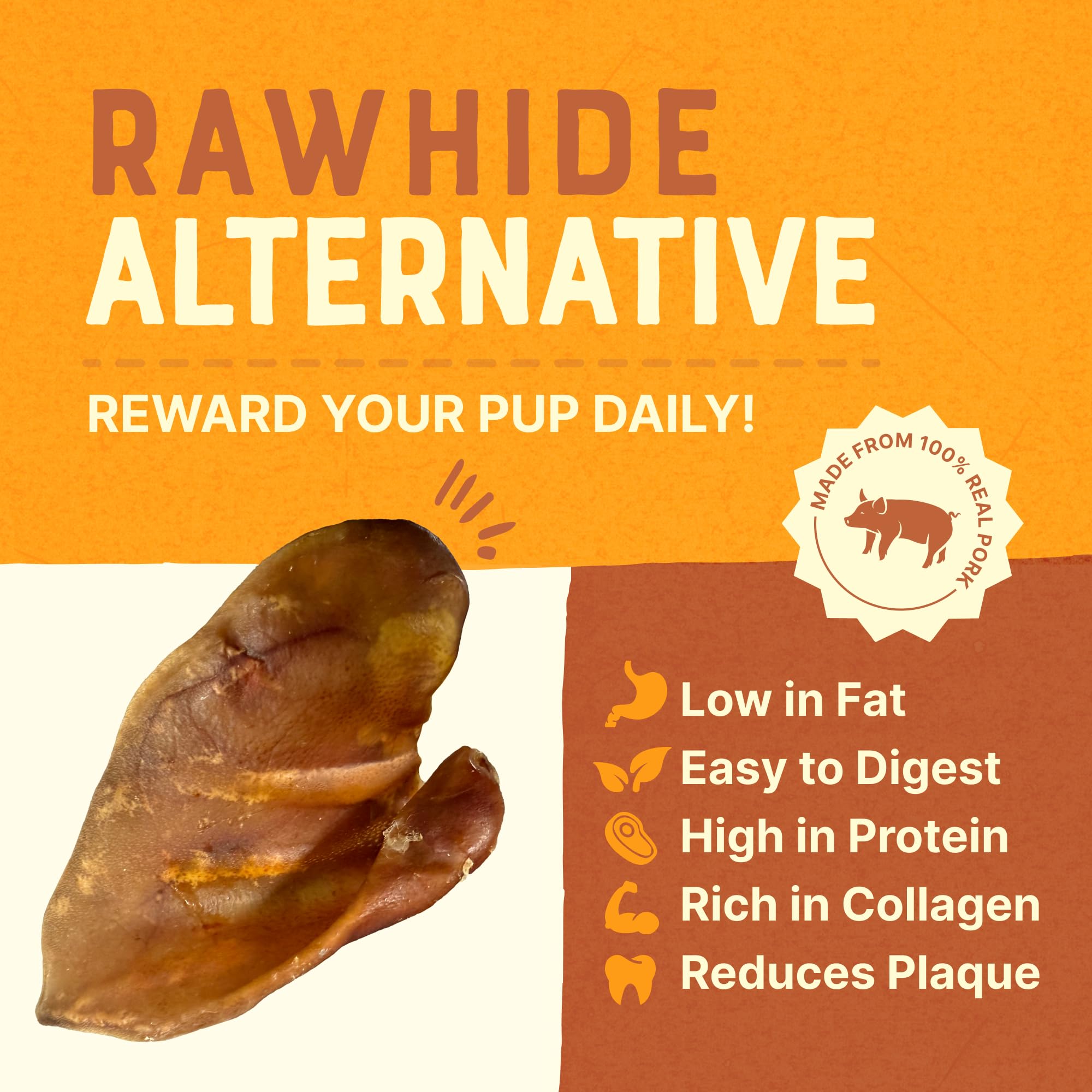Gaines Pet Pig Ears rawhide-alternative option supports digestibility and satisfaction.