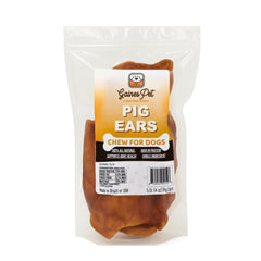 GAINES Pet Pig Ears 5-Pack Thick-Cut; long-lasting chew for dogs.