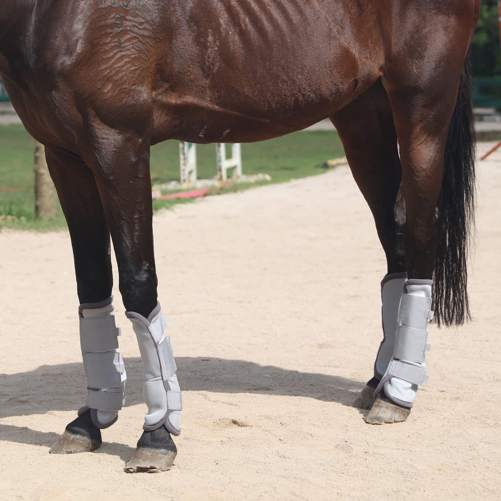 Gallopoff Fly Boots stay-put fasteners prevent slipping in pasture
