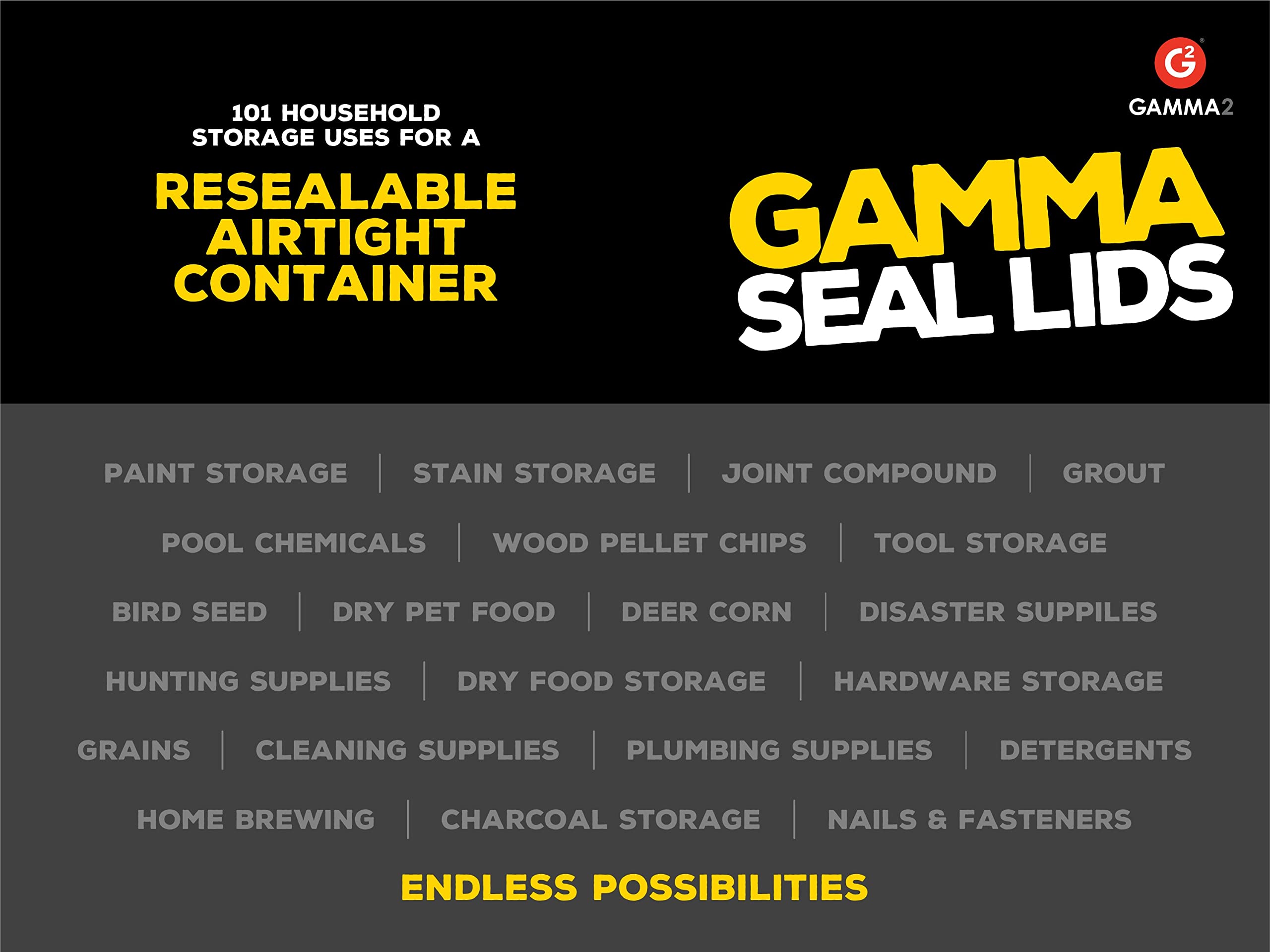 Lid fits 3.5–7 gallon buckets for versatile organization.