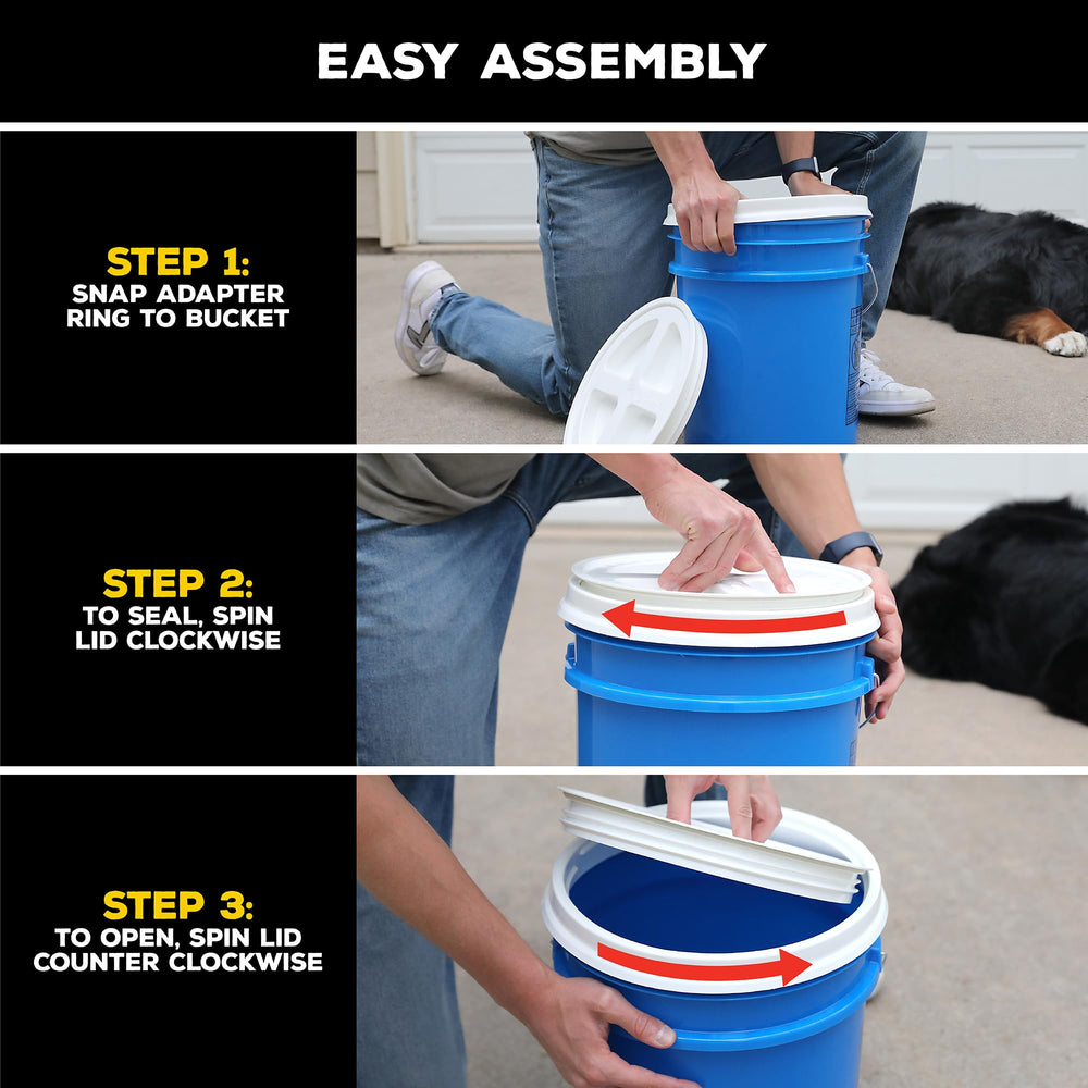 Gamma2 Gamma Seal Lid is food-safe and BPA-free for pantry use.