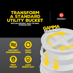 Gamma Seal lid BPA-free and food-safe for indoor use.