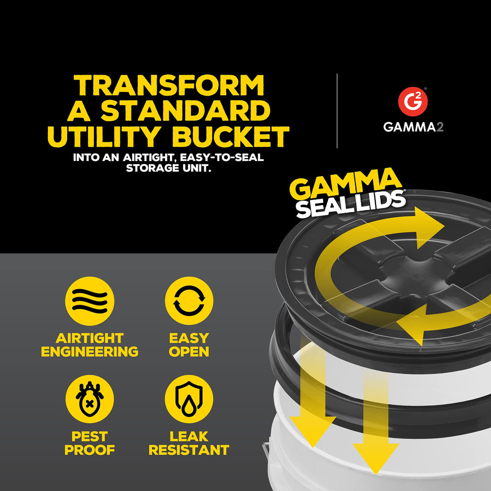 Made in USA Gamma Seal Lid highlights quality and durability.