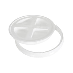 Gamma Seal lid on a bucket showing a secure seal for storage and pest control.