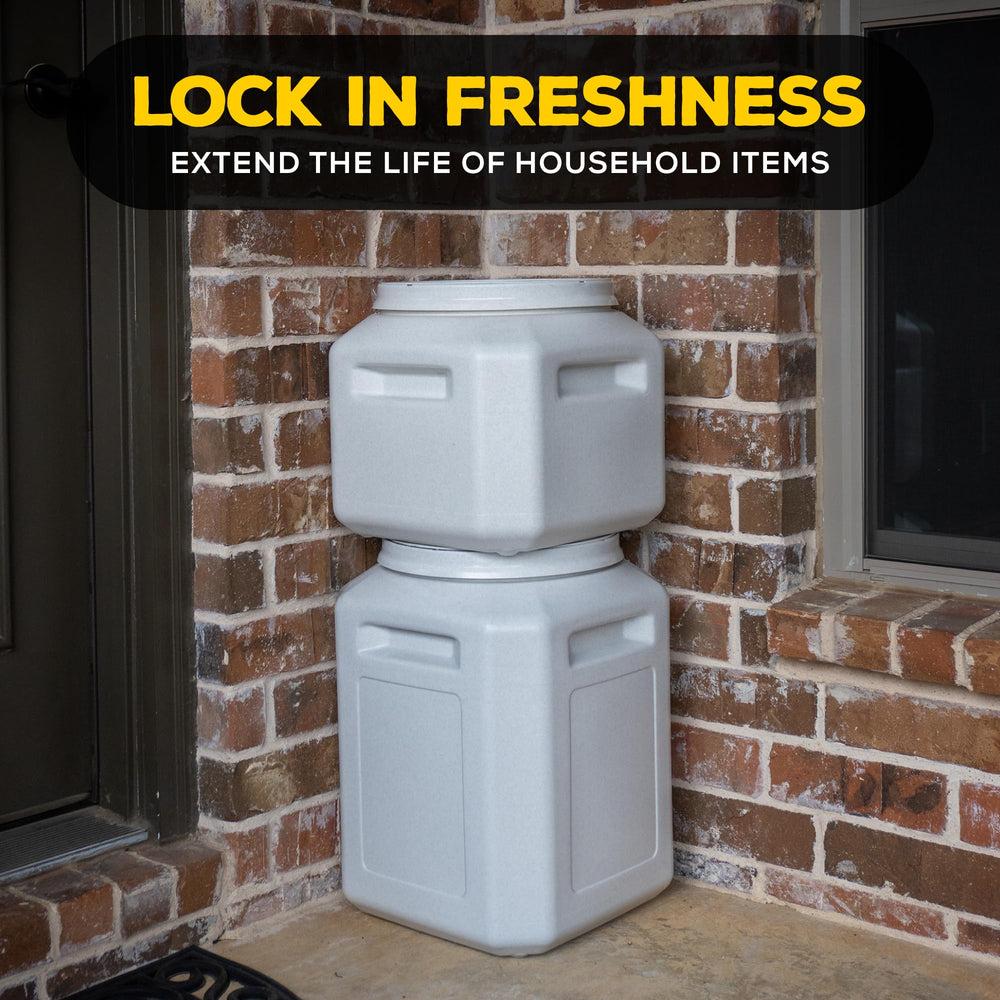 Gamma2 Vittles Vault stores bird seed securely and odor-controlled.