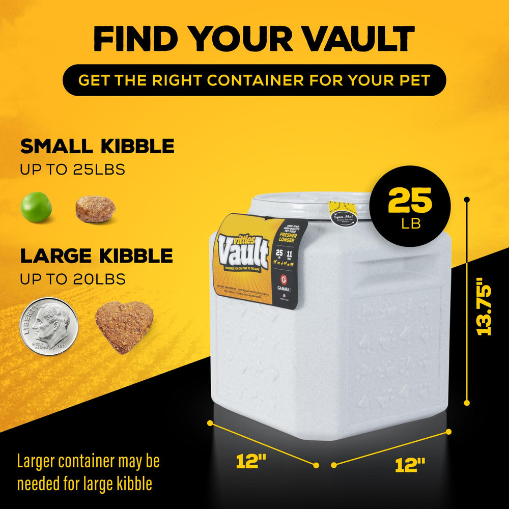 Gamma2 Vittles Vault blocks pests to protect dry pet food.