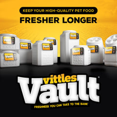 Gamma2 Vittles Vault stackable design helps organize storage.