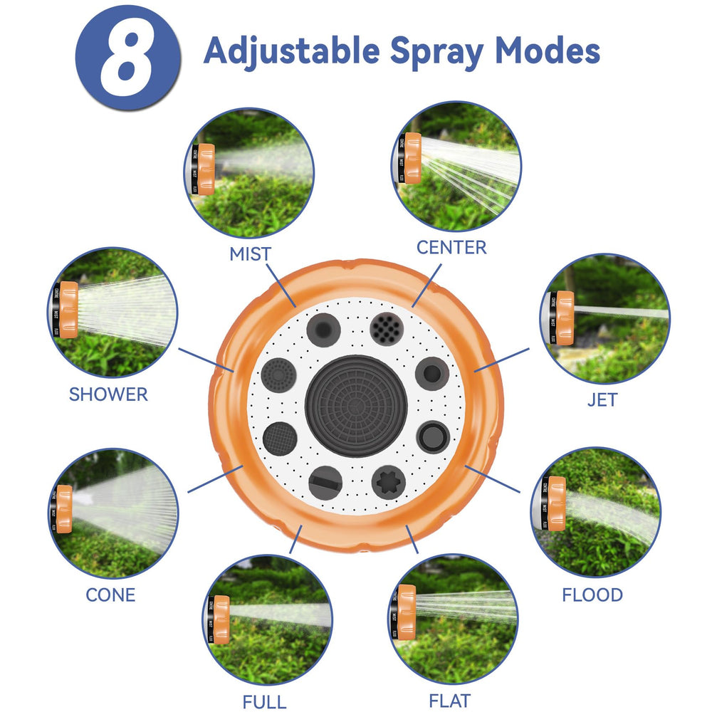Ganciu garden-to-shower hose connection detail illustrating versatile compatibility