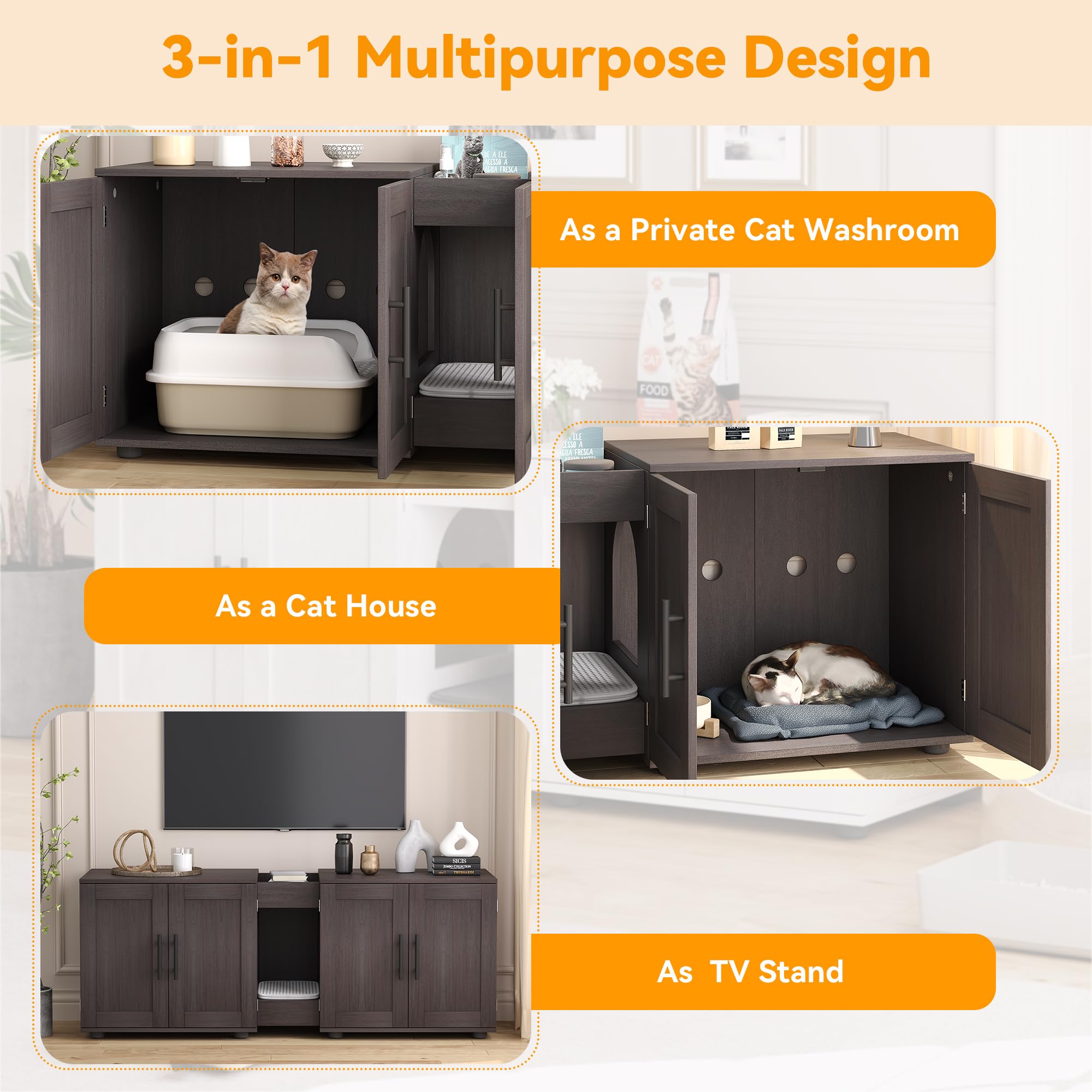 GAOMON cat mat minimizes litter scatter for a tidier home