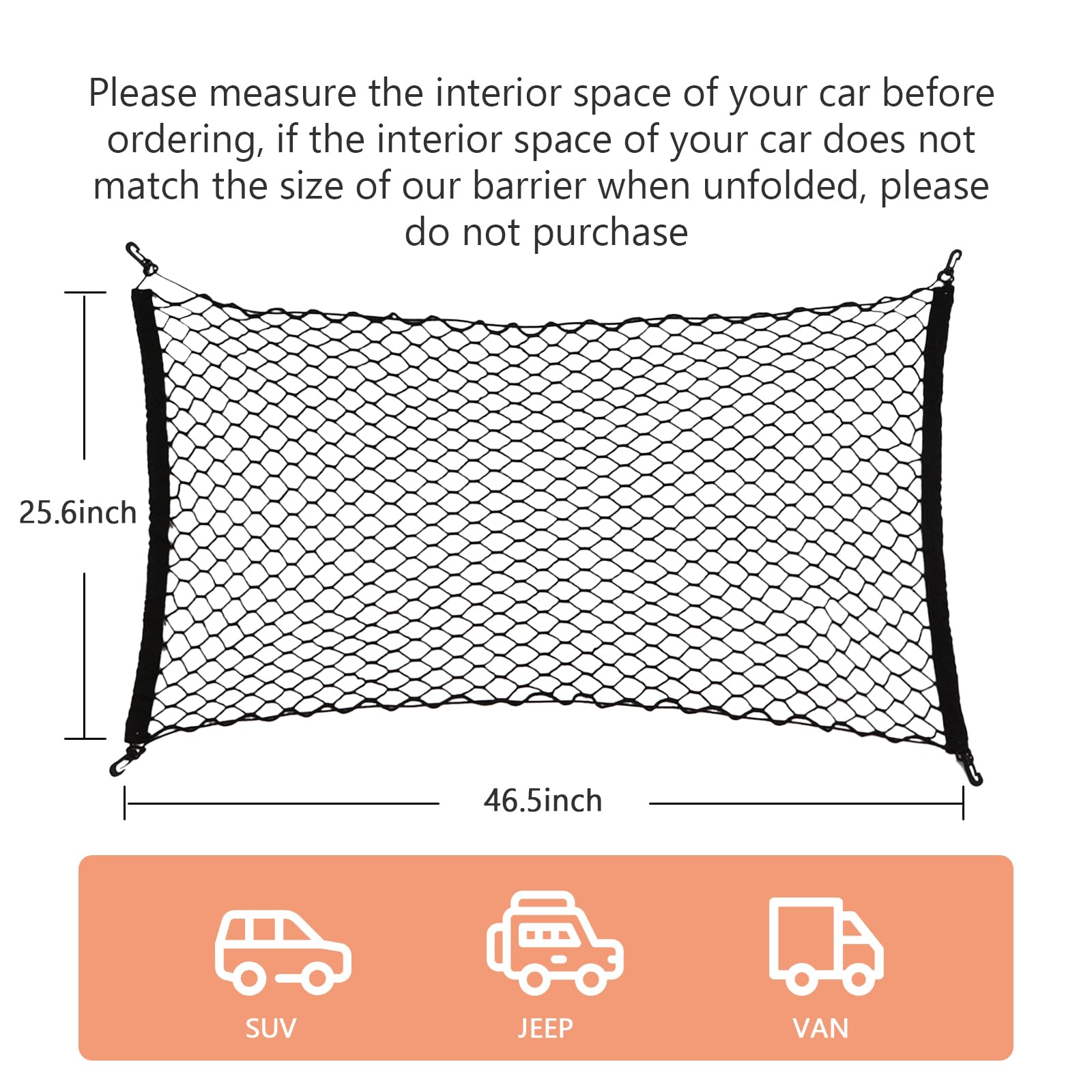 GAOSPD barrier suits small to large dogs for safe journeys.