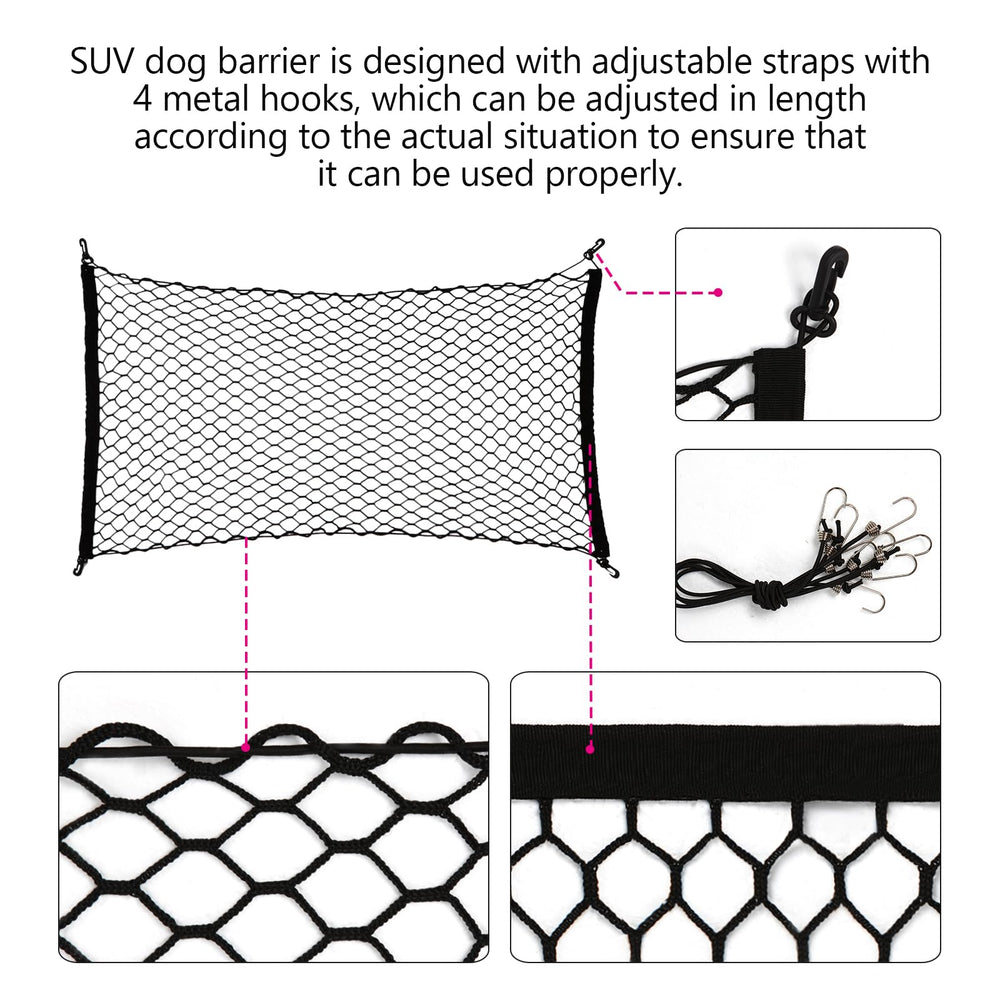 GAOSPD sturdy mesh helps reduce driver distraction by keeping pets in place.
