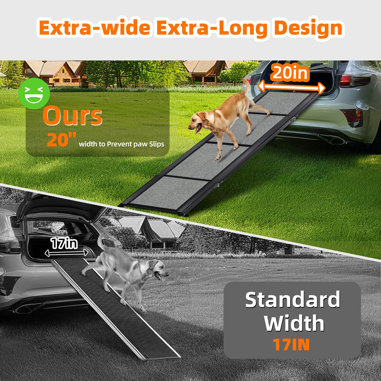 GAOYITK dog ramp supports up to 250 lbs for versatile pets.