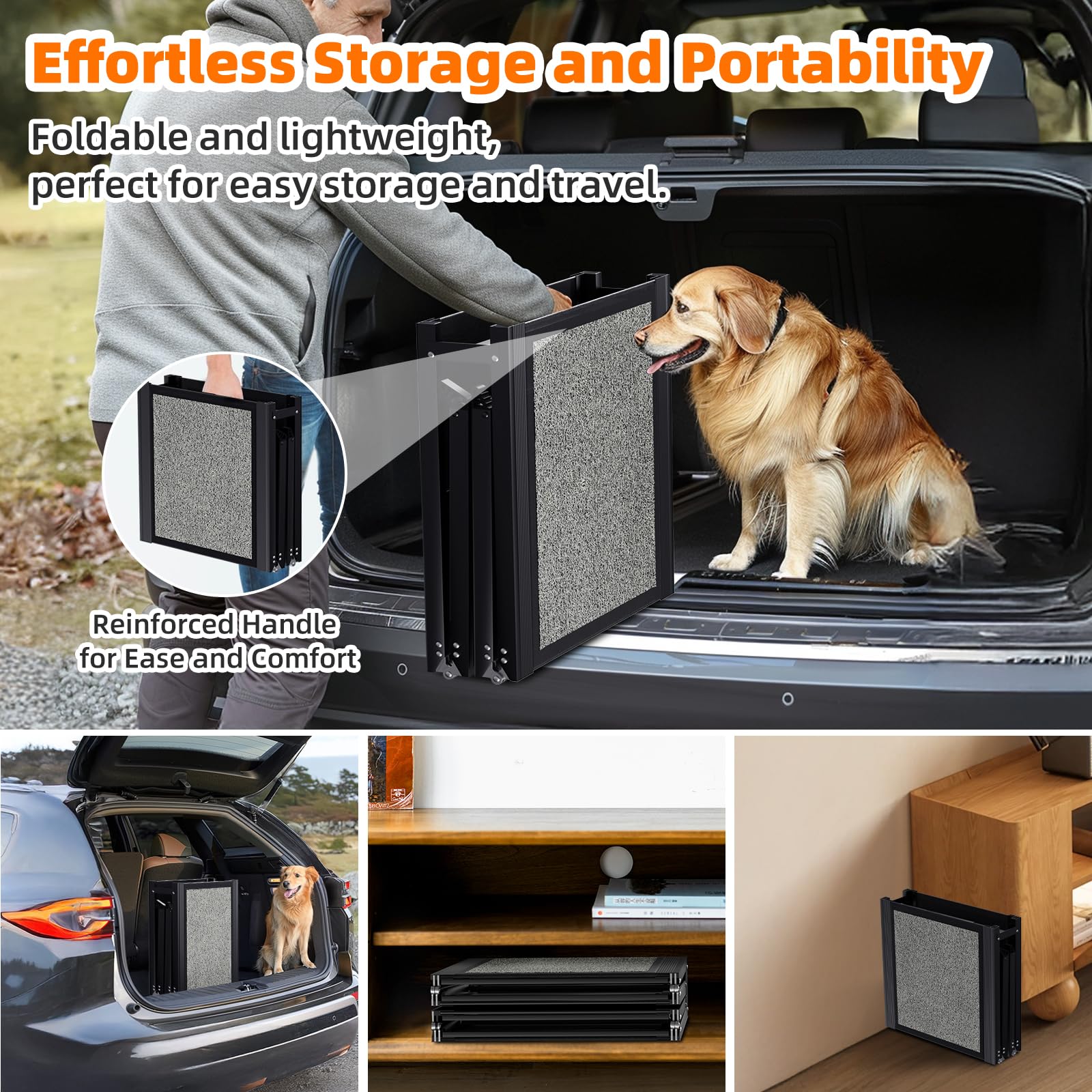 GAOYITK dog ramp is suitable for indoor use on beds or stairs.