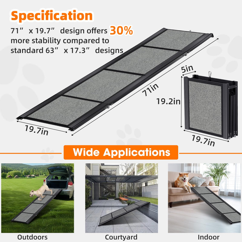 GAOYITK dog ramp fits SUVs and trucks for car-to-vehicle access.