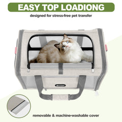 GAPZER cat carrier 360° ventilation keeps air circulating.