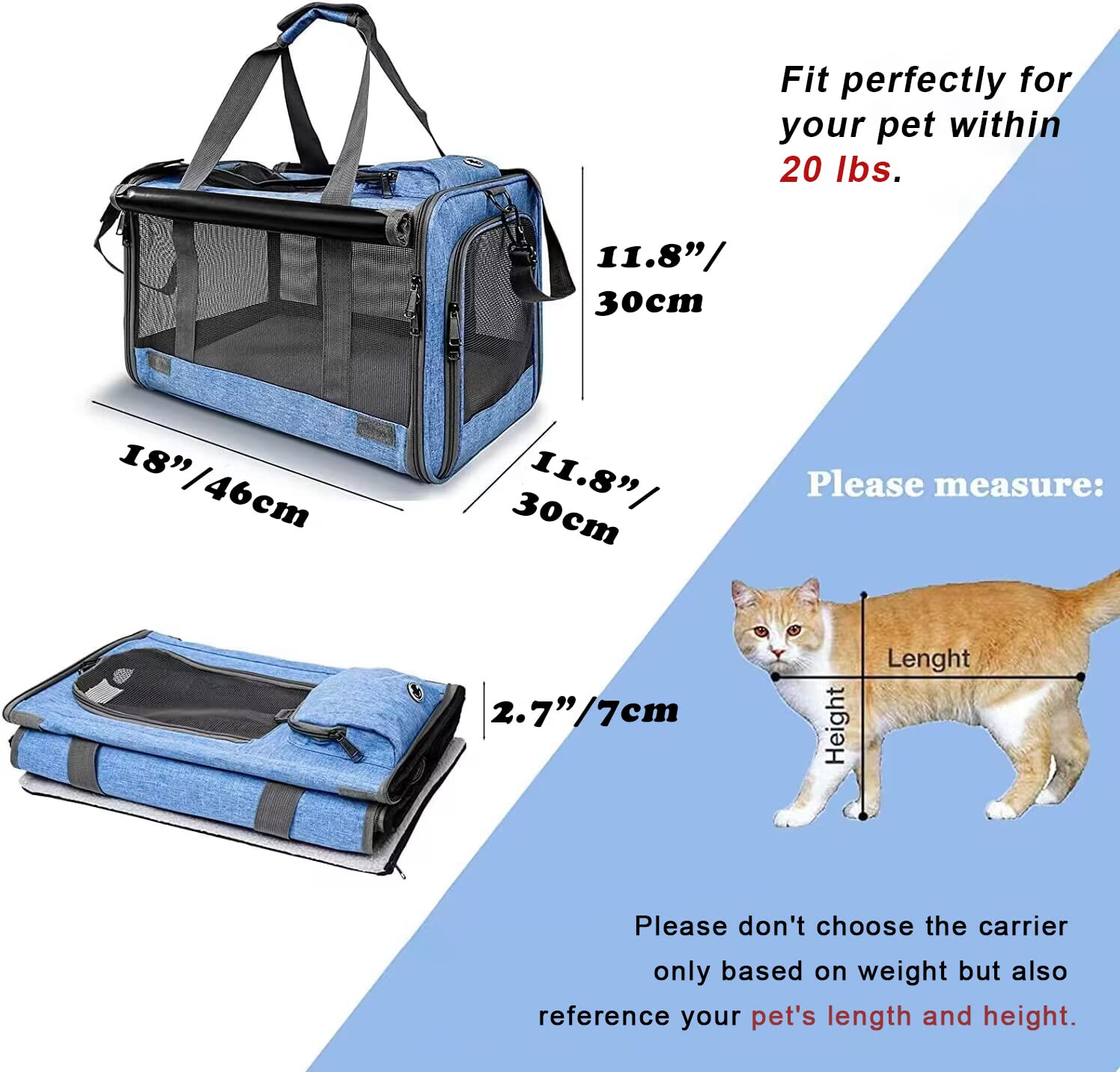 GAPZER breathable private mesh carrier allows airflow while you monitor your pet.