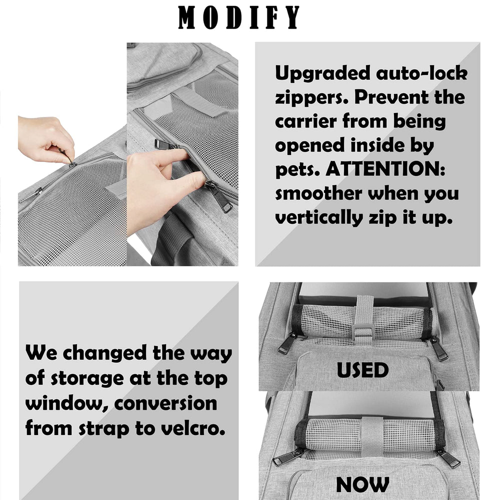 GAPZER carrier collapsed for compact storage and travel convenience.