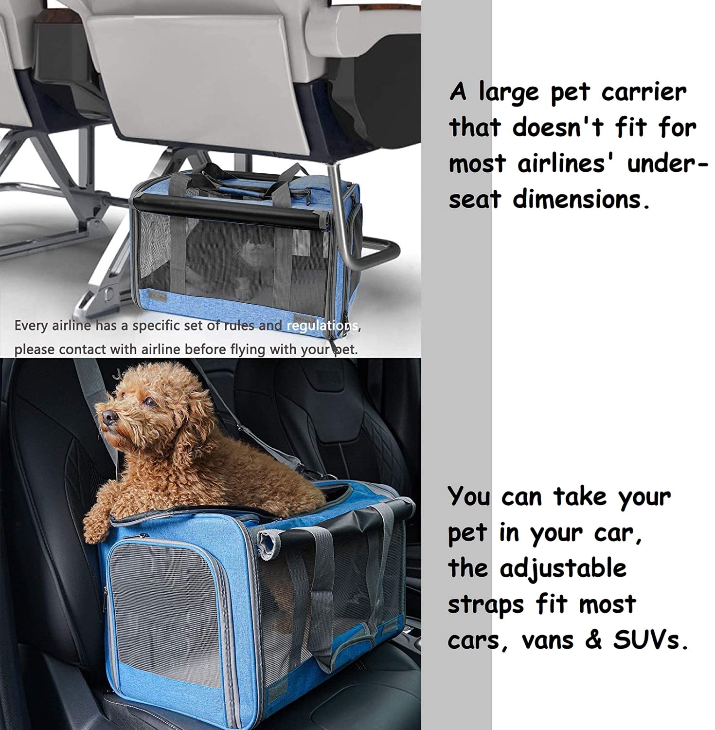 GAPZER faux lambskin liner adds soft comfort inside the carrier.