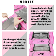 GAPZER cat carrier folded pad demonstrates space-saving portability.