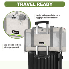 GAPZER cat carrier with four-sided mesh for breathability.