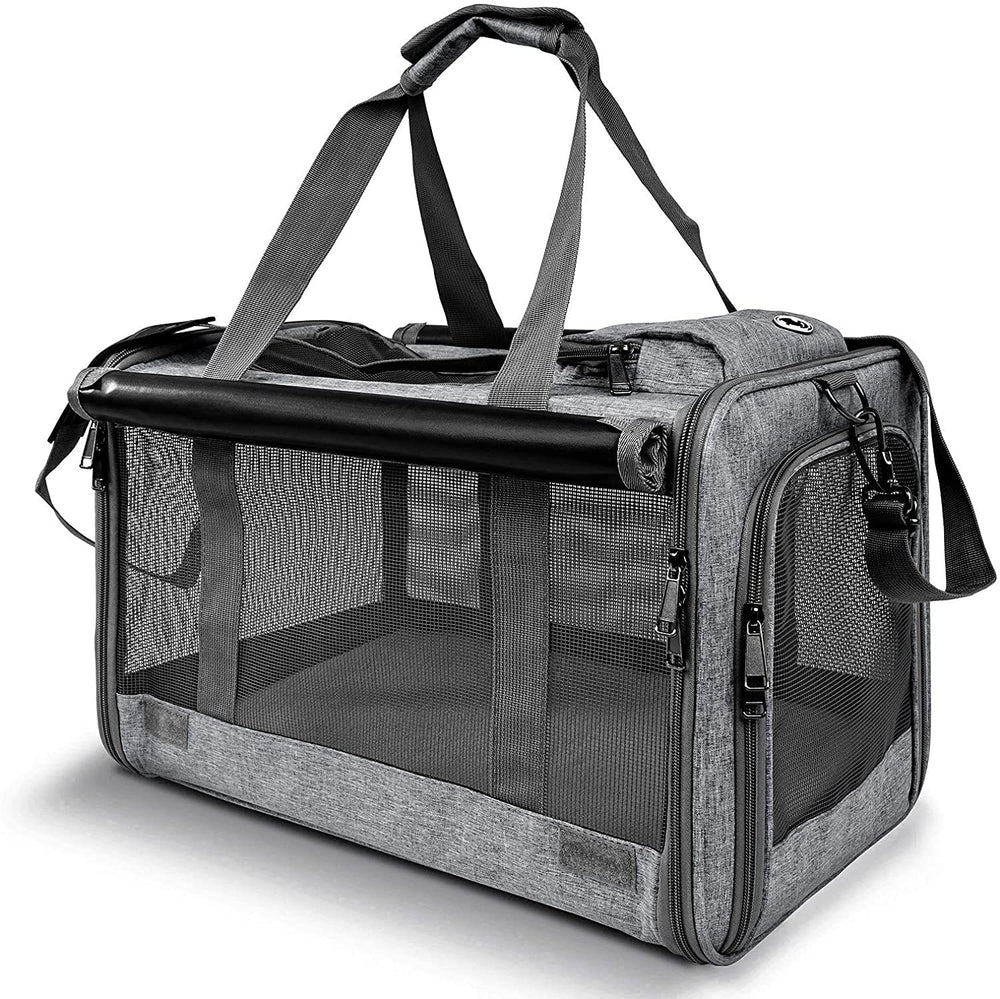 GAPZER large cat carrier front view showing spacious interior for pets.