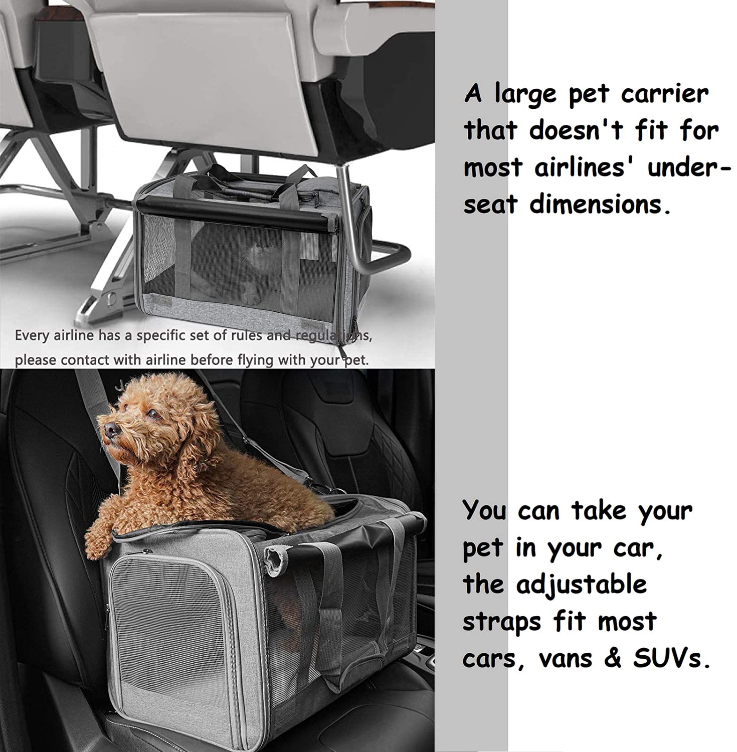 GAPZER breathable mesh around the carrier maintains air flow for comfort.