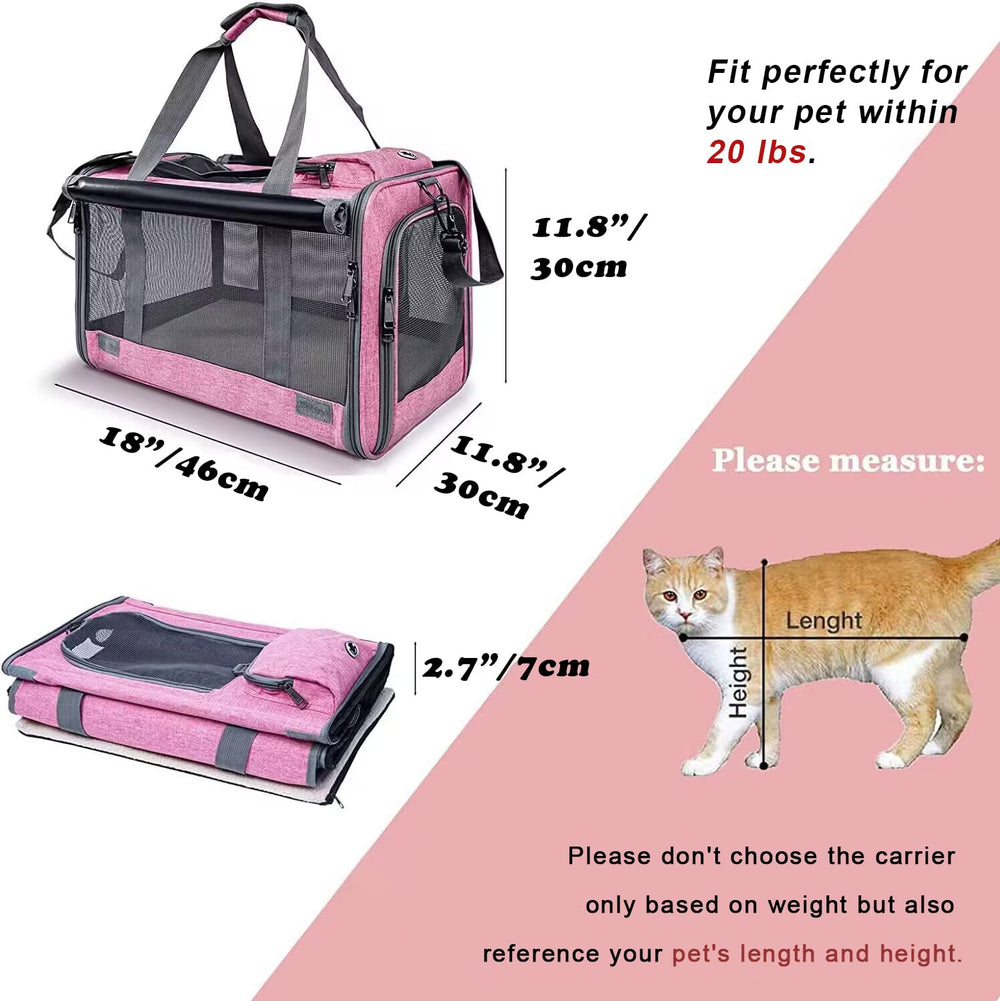 GAPZER cat carrier mesh ventilation provides breathable privacy for anxious pets.