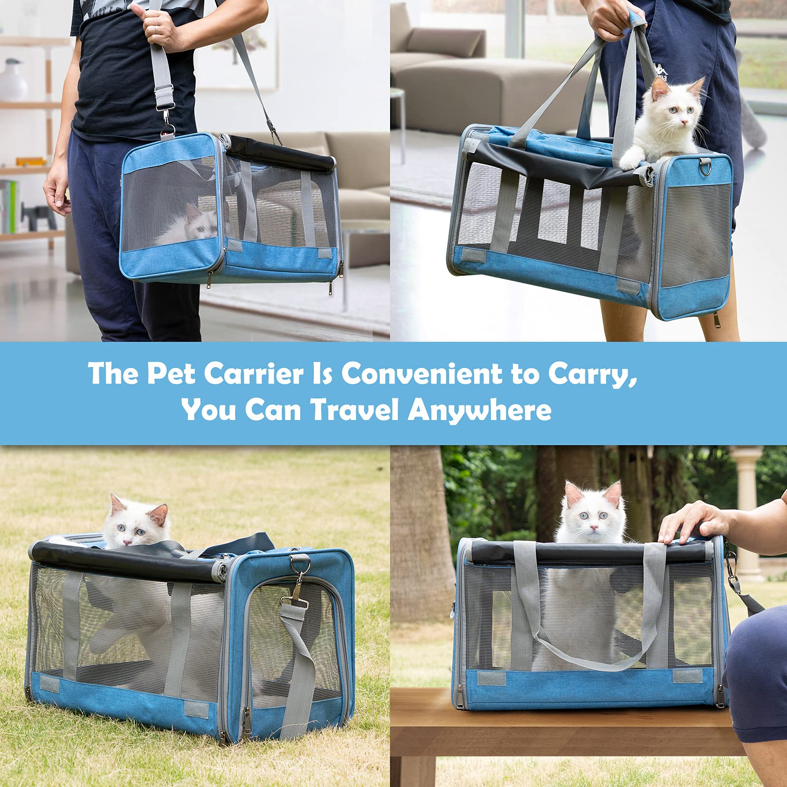 GAPZER privacy blinds can be lowered to calm anxious pets during transit.