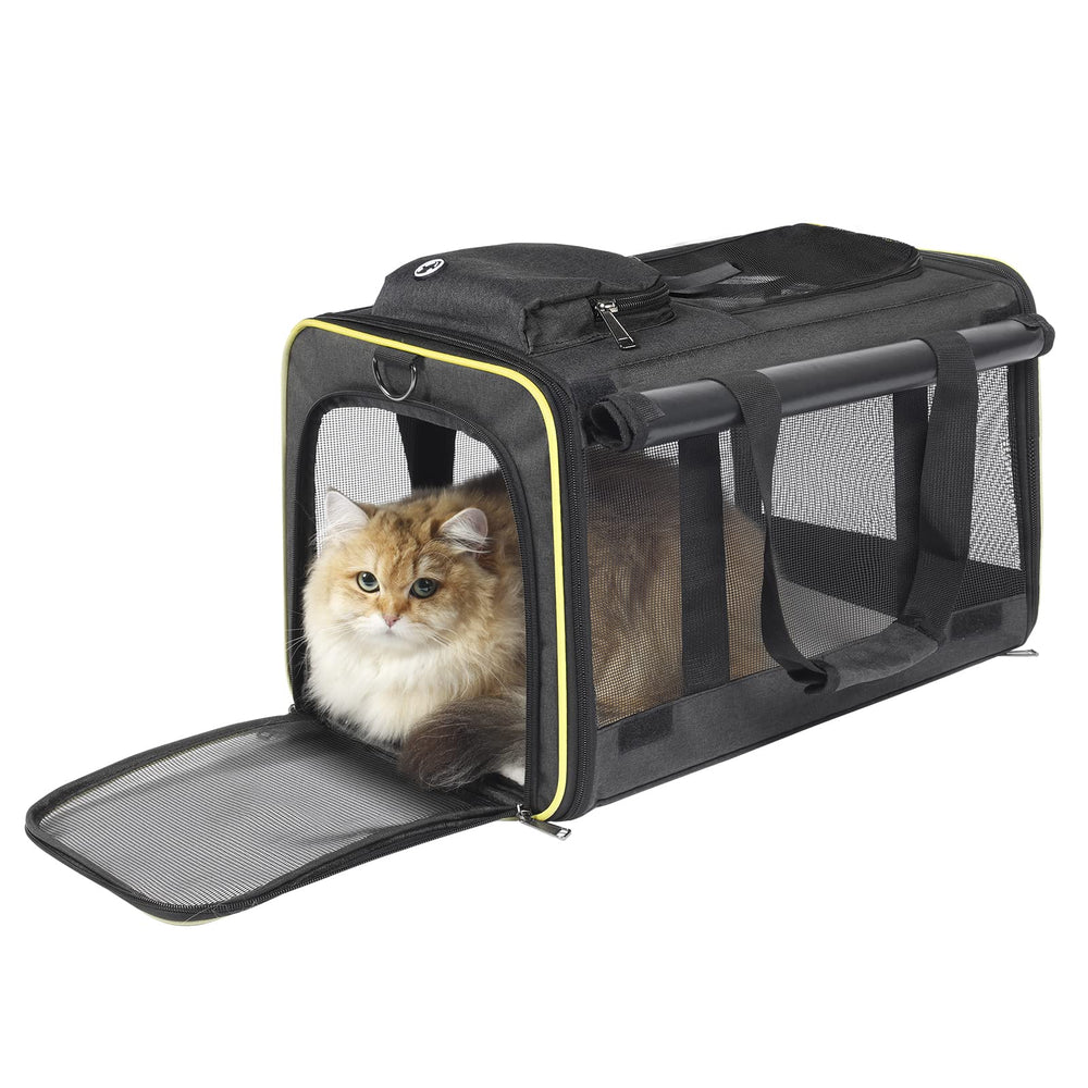 GAPZER cat carrier privacy mesh with blinds for calmer pets at home or travel.