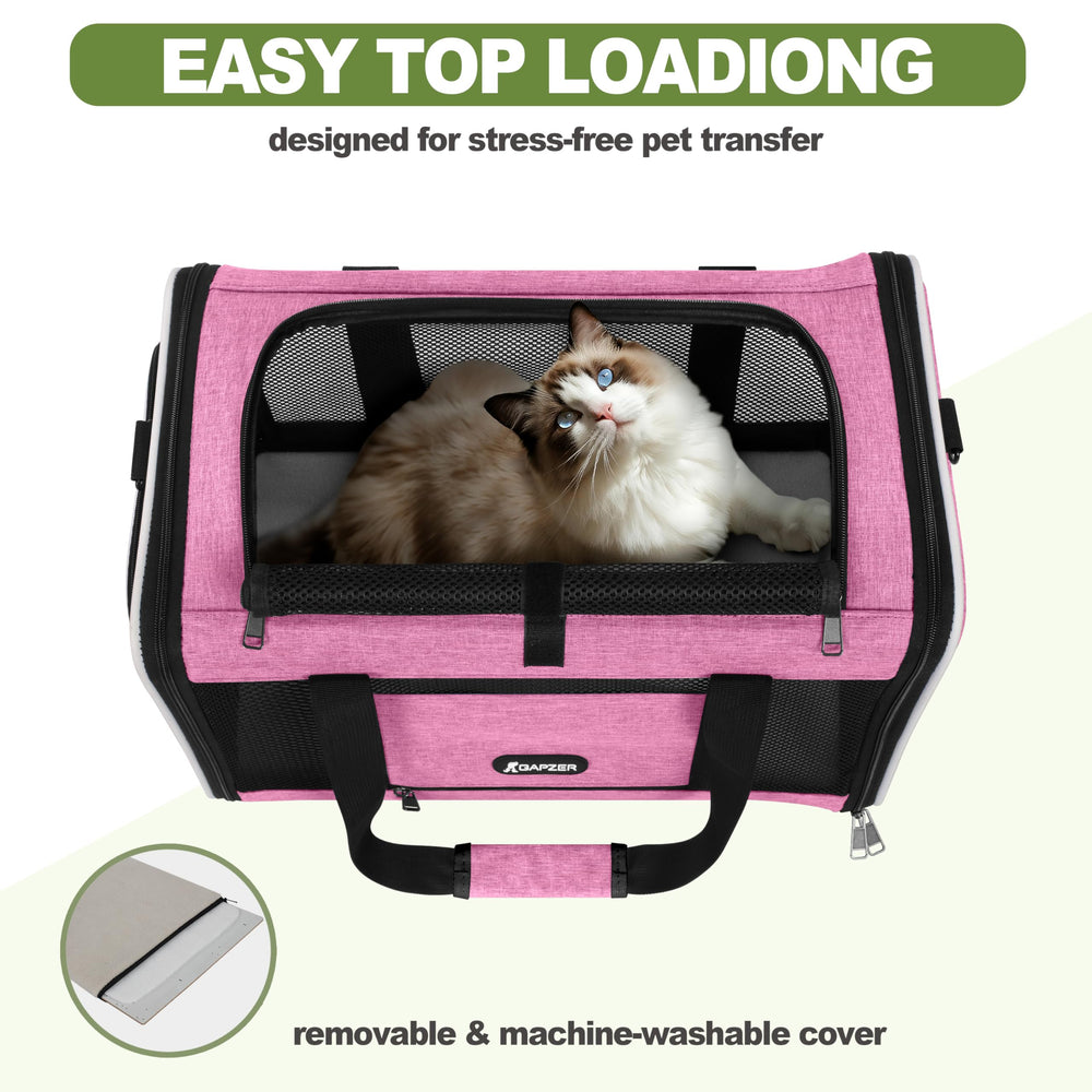 GAPZER cat carrier adjustable shoulder strap for hands-free travel
